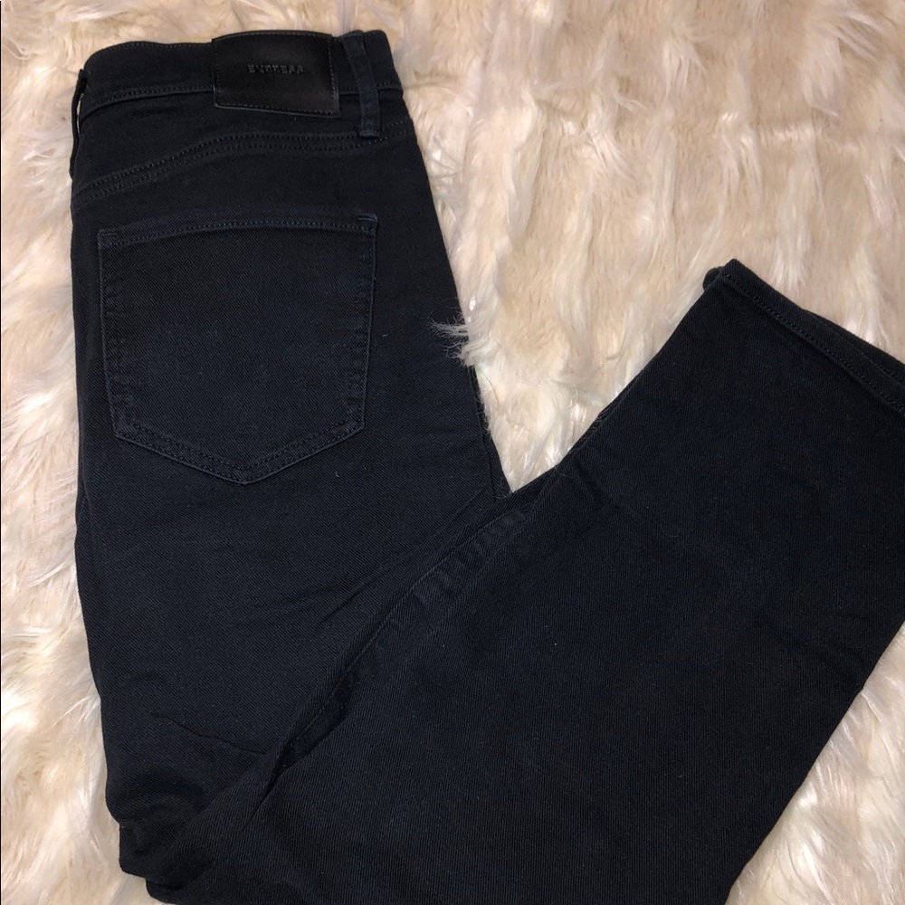 Express Straight ankle Black Denim Jeans